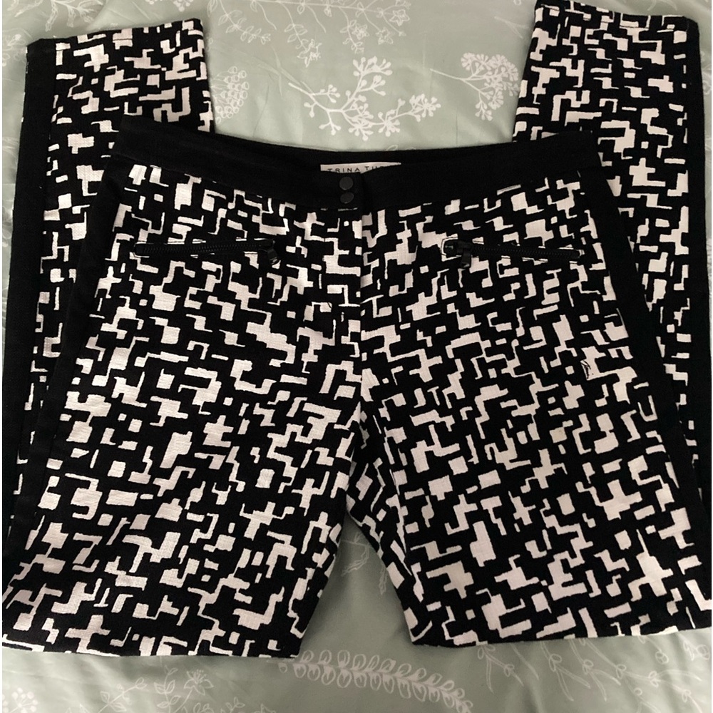Trina Turk geometric pants sz. 8 EUC